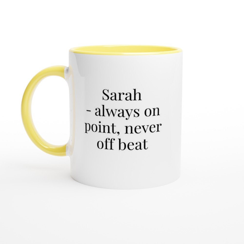 Sarah Always on Point Never Offbeat Mug - The Profanity Shop